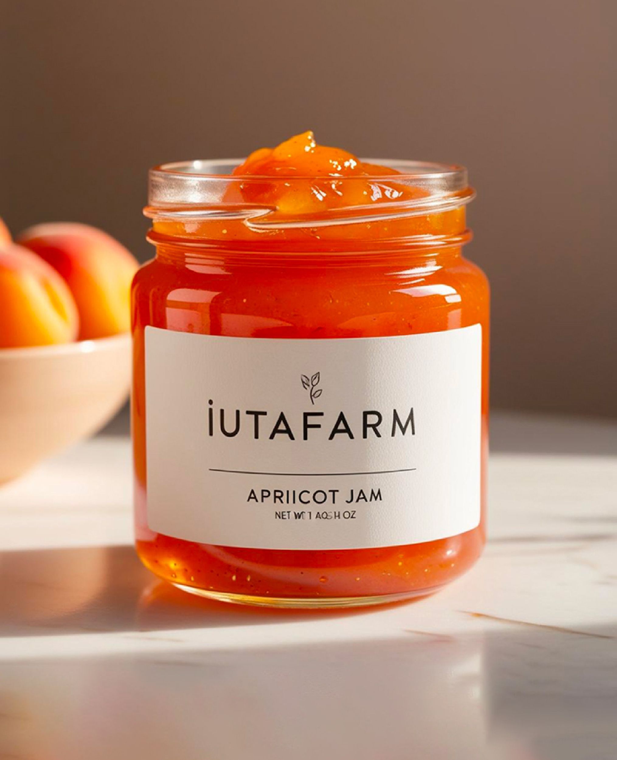 Organic apricot jam